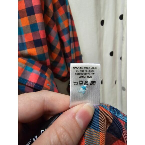 Men's Winston colorful plaid long sleeve button down dress shirt size 2XLT - Picture 10 of 10